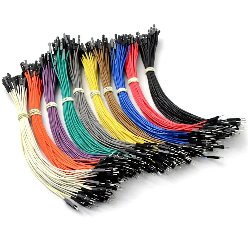 100pcs 20cm Female To Female Male To Male 1 Pin Double Head Dupont Line Dupont Connector Jumper Wire 2.54mm Pitch 1pin Cable