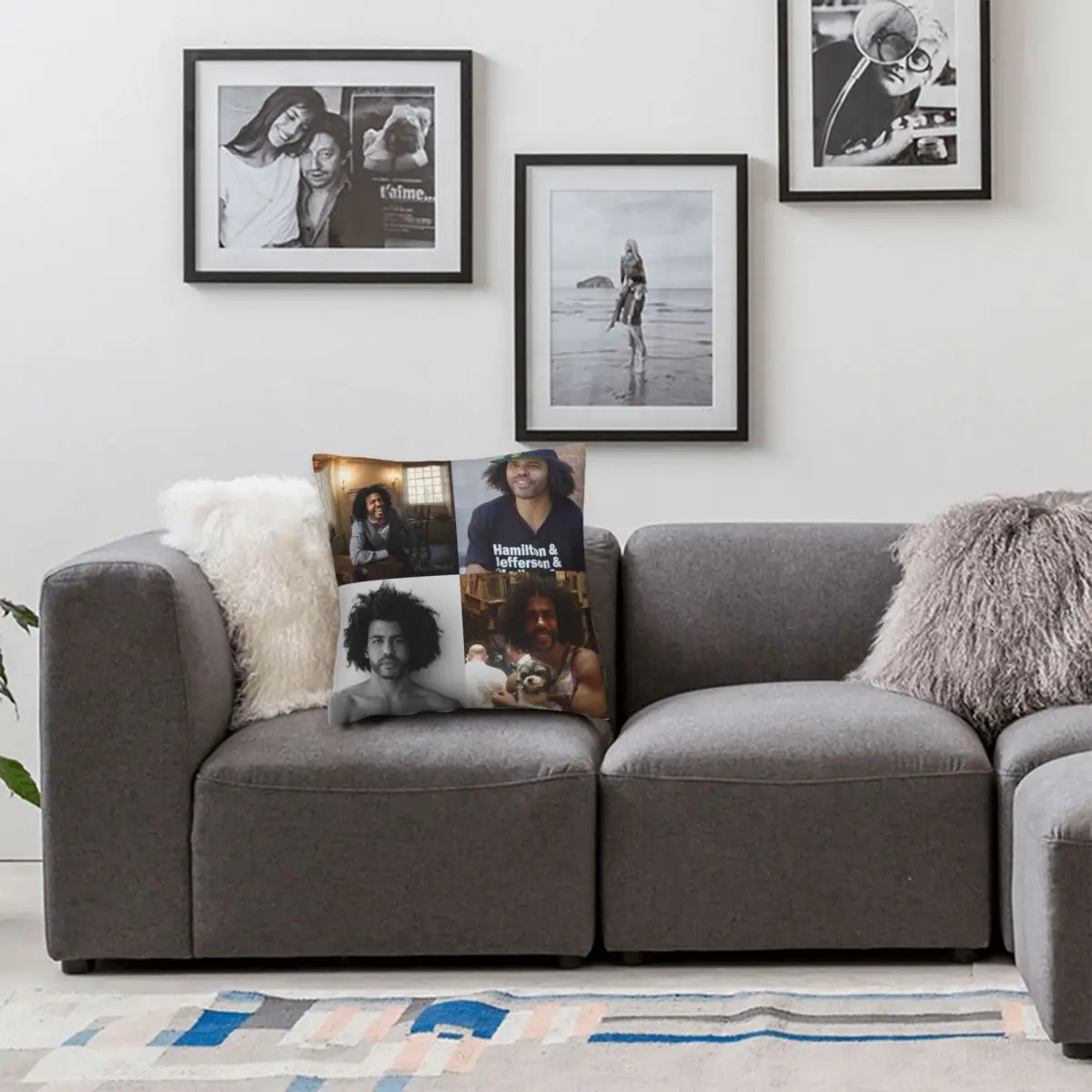 Daveed Diggs Collage Square Pillowcase Polyester Linen Velvet Pattern Zip Decorative Throw Pillow Case Car Cushion Case image 6