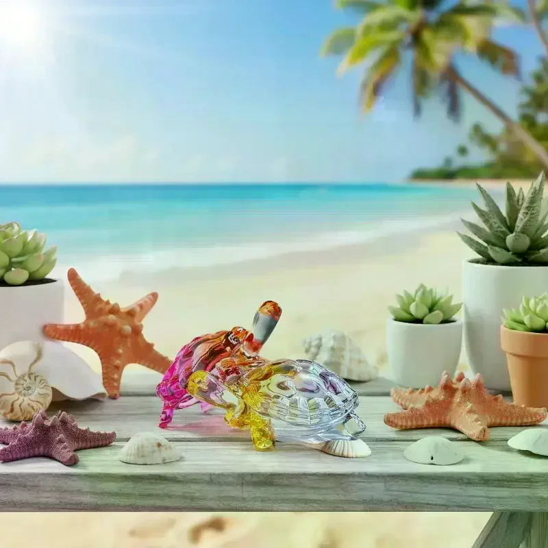 

Хрустальный орнамент черепахи, мини-статуя черепахи, счастливый орнамент, подходит для украшения стола домашнего офиса, украшения дома