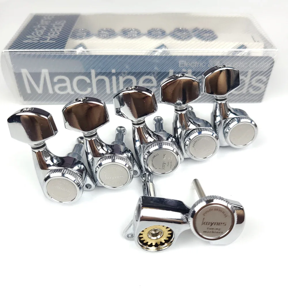 

1 Set Guitar Locking Tuners Electric Guitar Machine Heads Tuners Lock String Tuning Pegs Chrome Silver 【Made in Korea】