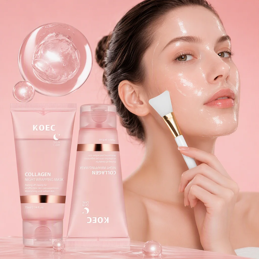 Peptide Neck Cream - Collagen Overnight Peel Off Facial Mask,