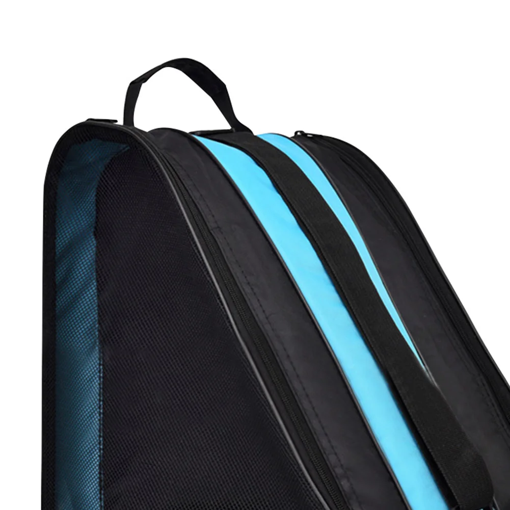 حقيبة تزلج على الجليد للأطفال قابلة للتنفس، حقيبة زلاجات مضمنة سميكة مع جيوب شبكية من الجانبين، حقيبة تخزين زلاجات