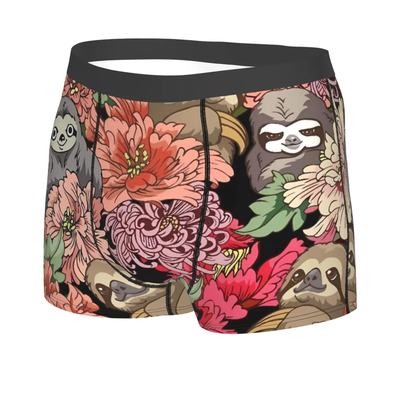 Because Sloths Men Printed Boxer Briefs Underwear Highly Breathable Boxer Shorts Panties Breathable Underpants for Homme