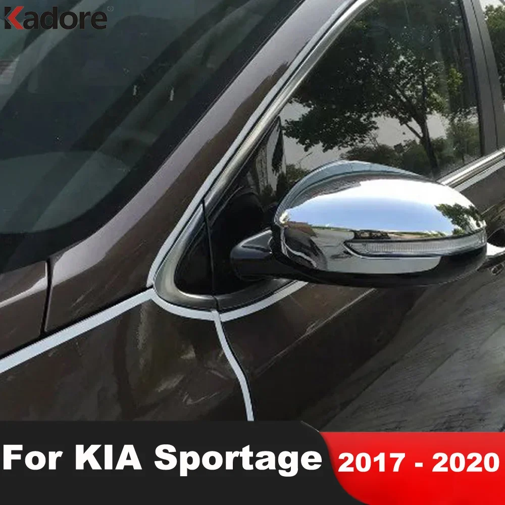 

Accessoreis For KIA Sportage 2017 2018 2019 2020 Chrome Car Rearview Mirror Cover Trim Side Wing Mirrors Cap Frame Overlay