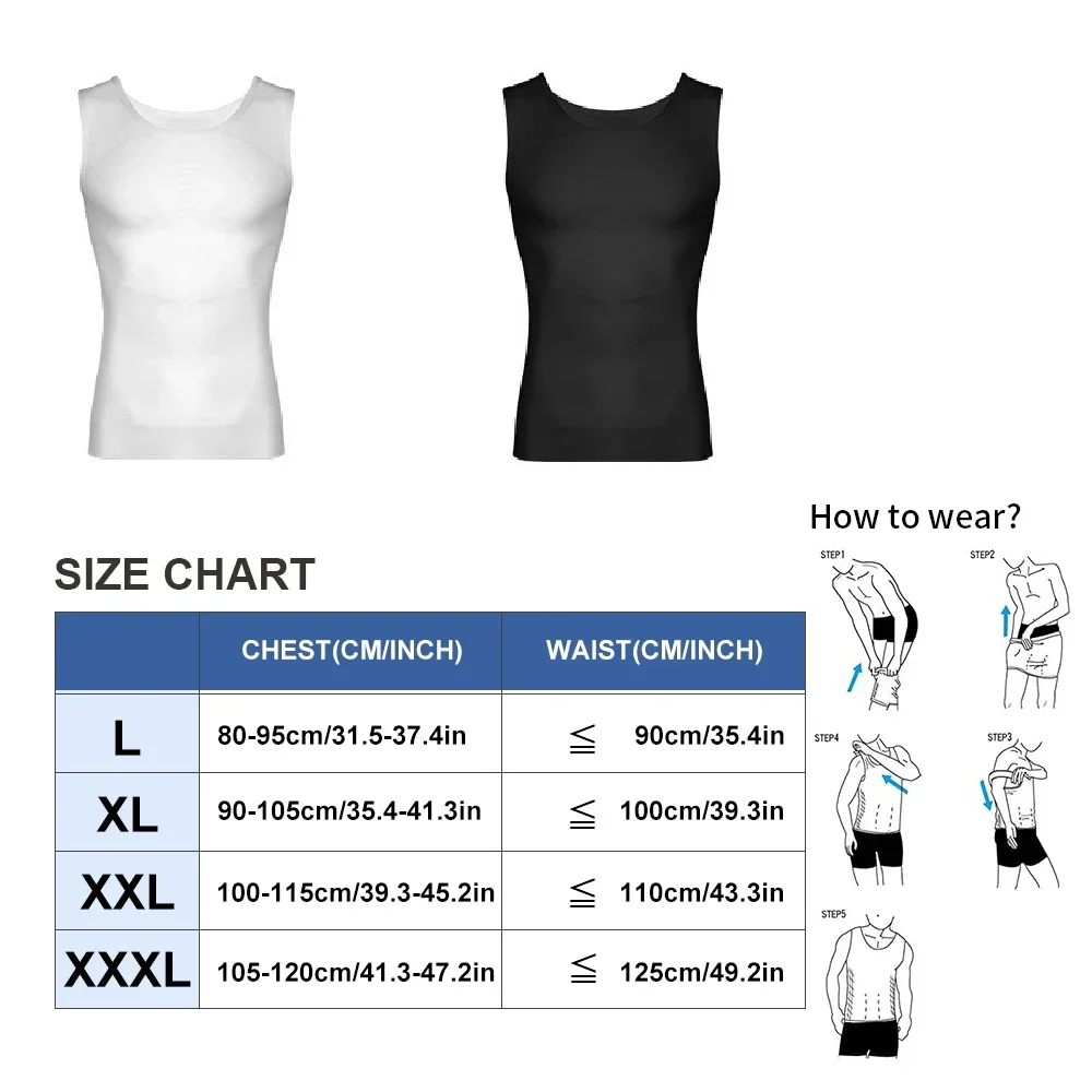 1/2Pcs High Elastic Men Compression Body Shaper Vest, X-Cross Abdomen Sleeveless Tank Top, Invisible Slim Undershirt for Workout