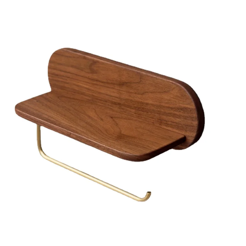 

Wall Shelf Wood Brass Tissue Paper Hanging Napkin