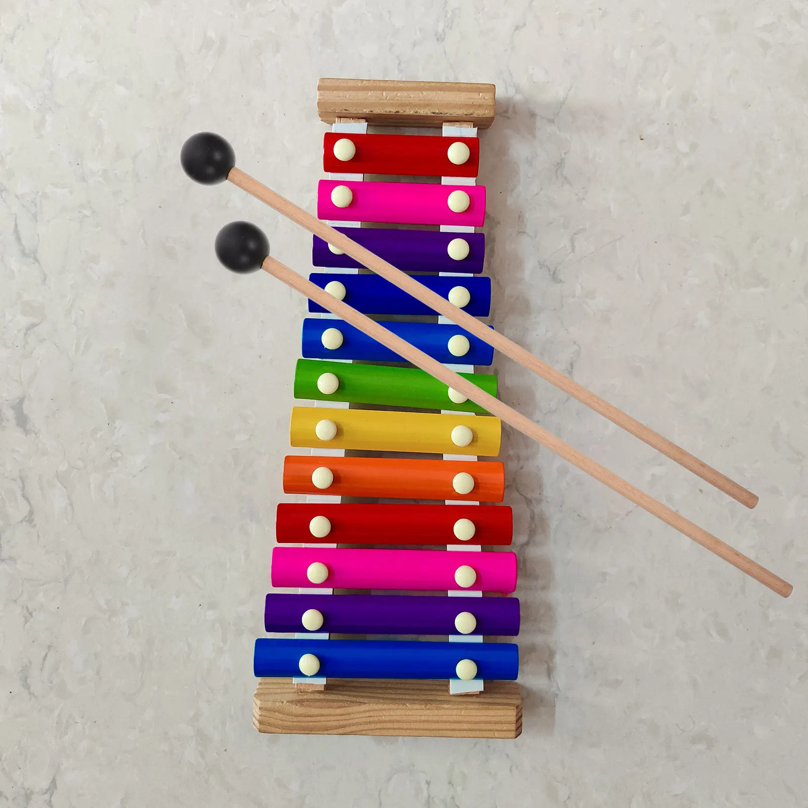 

6Pcs Marimba Rods Professional Wooden Rubber Mallets Durable Percussion Instrument Accessories Sticks for Clear Sound