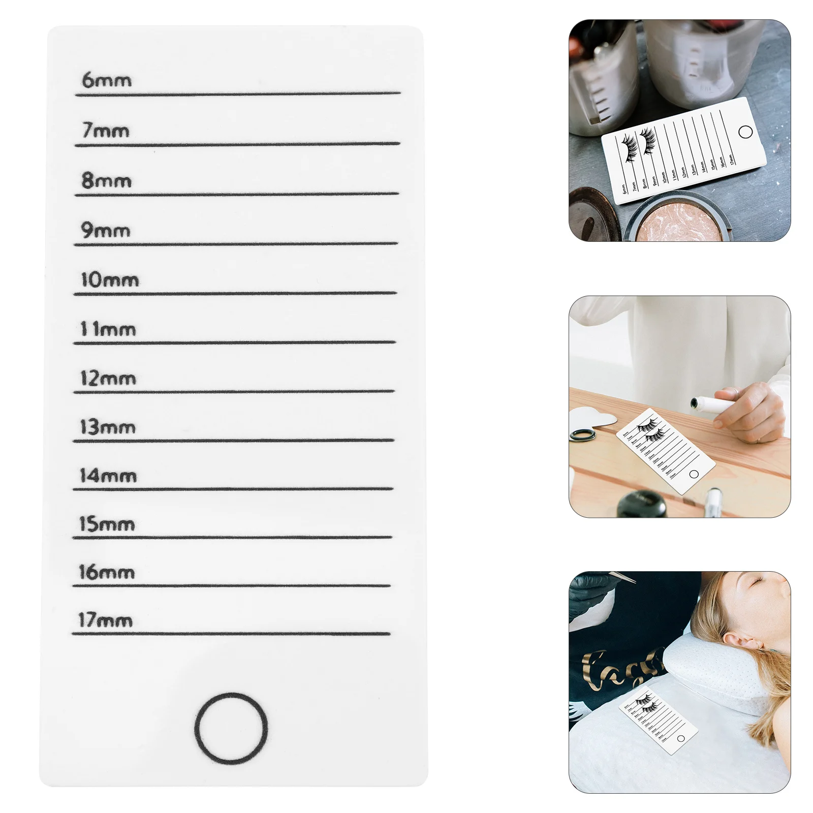 

Durable Acrylic Eyelash Extension Tray Storage Board with Length Classification for Makeup Artists Beauty Salons