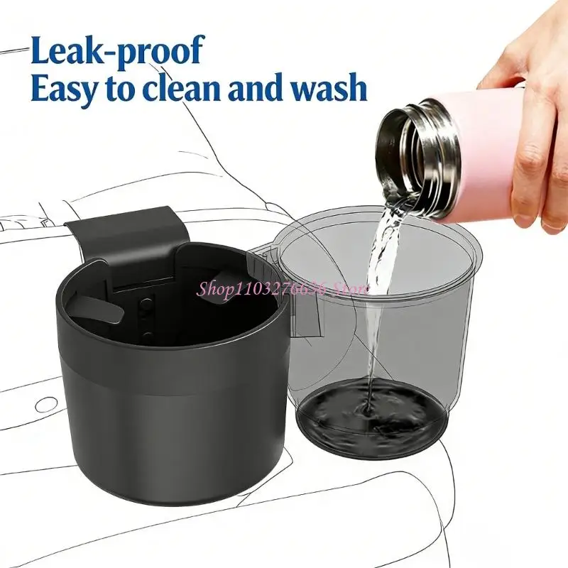 R6FD Multiple Functional Safety Cup Holder with Easy Clean Surfaces Storage Solution for Water Bottles & Small Items