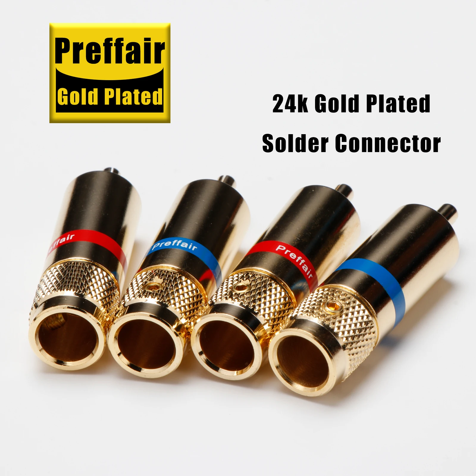 

Аудиоадаптер Preffair RCA с позолоченными контактами 24K, коннектор для пайки, поддержка кабеля 8 мм