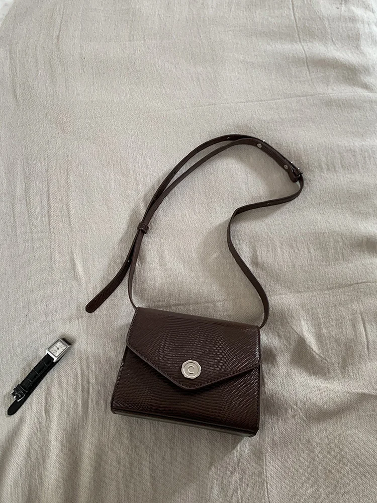 New Retro Niche All-match Casual Women Crossbody Bags Print Single Shoulder Bag Diagonal Portable Design Square Handbag