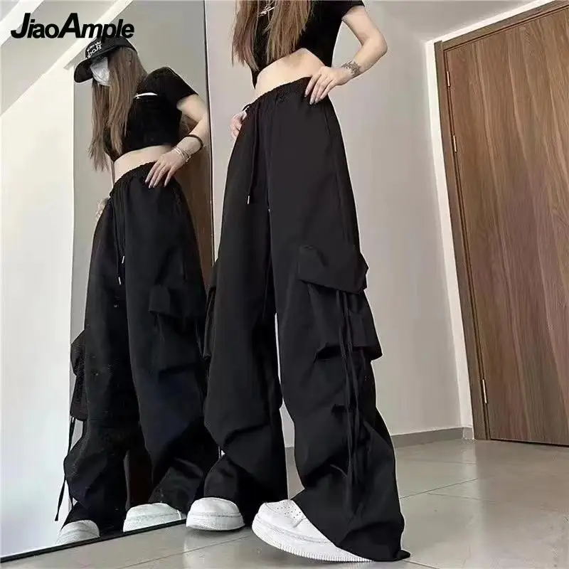 Girl 2024 Autumn New Fashion Tracksuit Matching Set Korean Loose Long Sleeve Shirt+Cargo Pants Two Piece Female Sportwear Suit