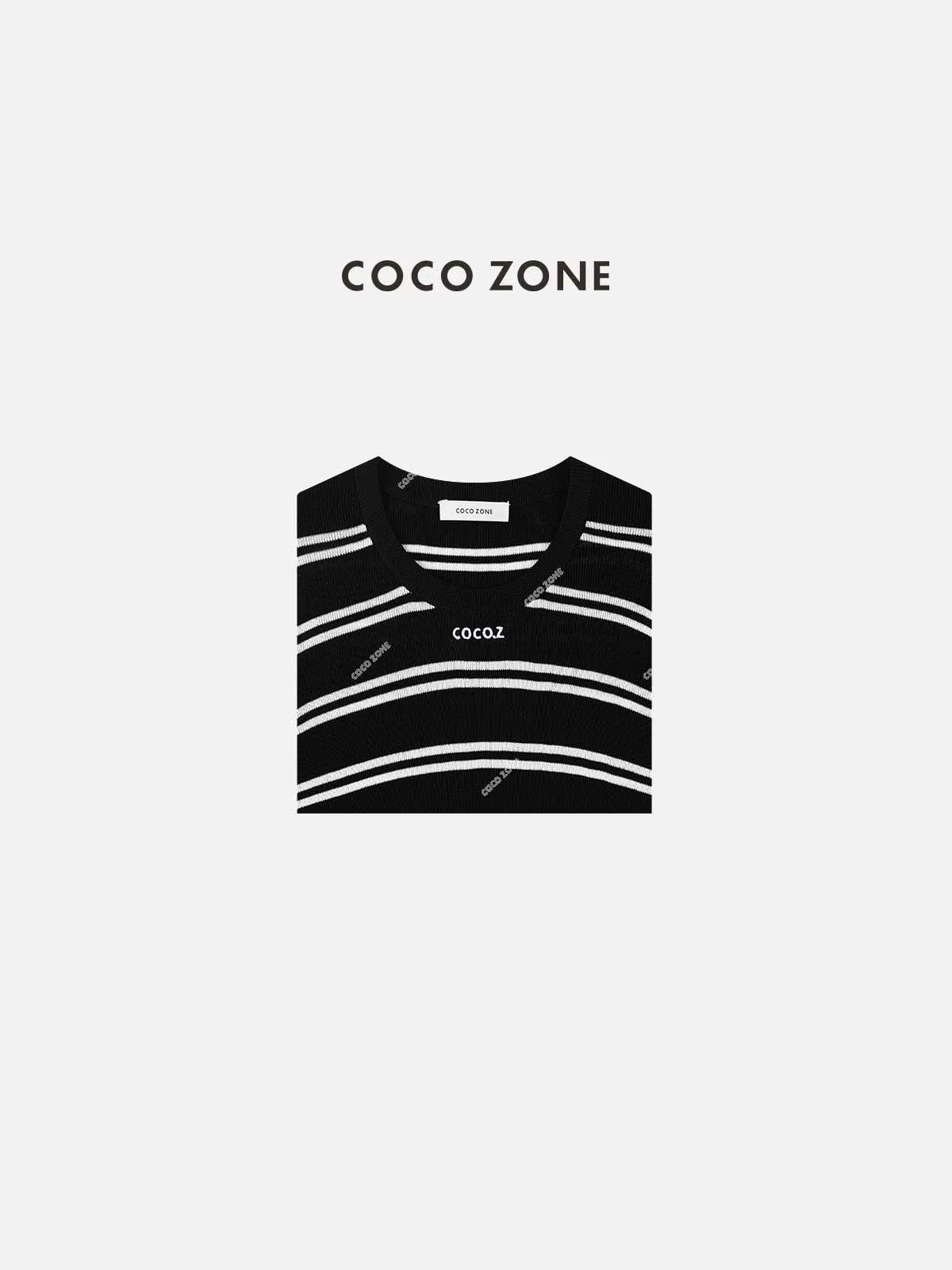 

Zone Women's Slim Fit ort Sve Knitted T-irt round Ne Striped Base Layer Top ZONE 23C8843 Spring 2025