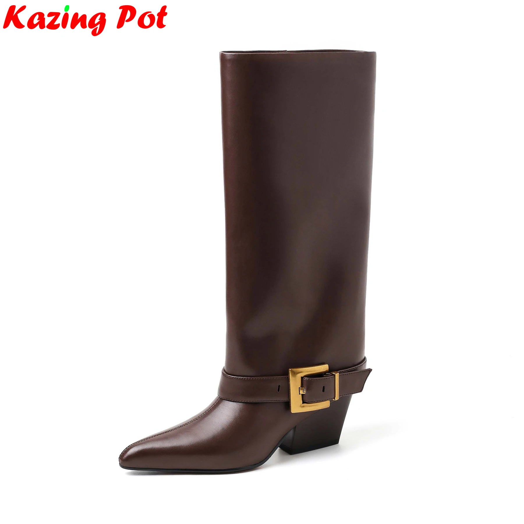 Women'S Fashion Riding Boots - Kozaki damskie do kolan ze skóry