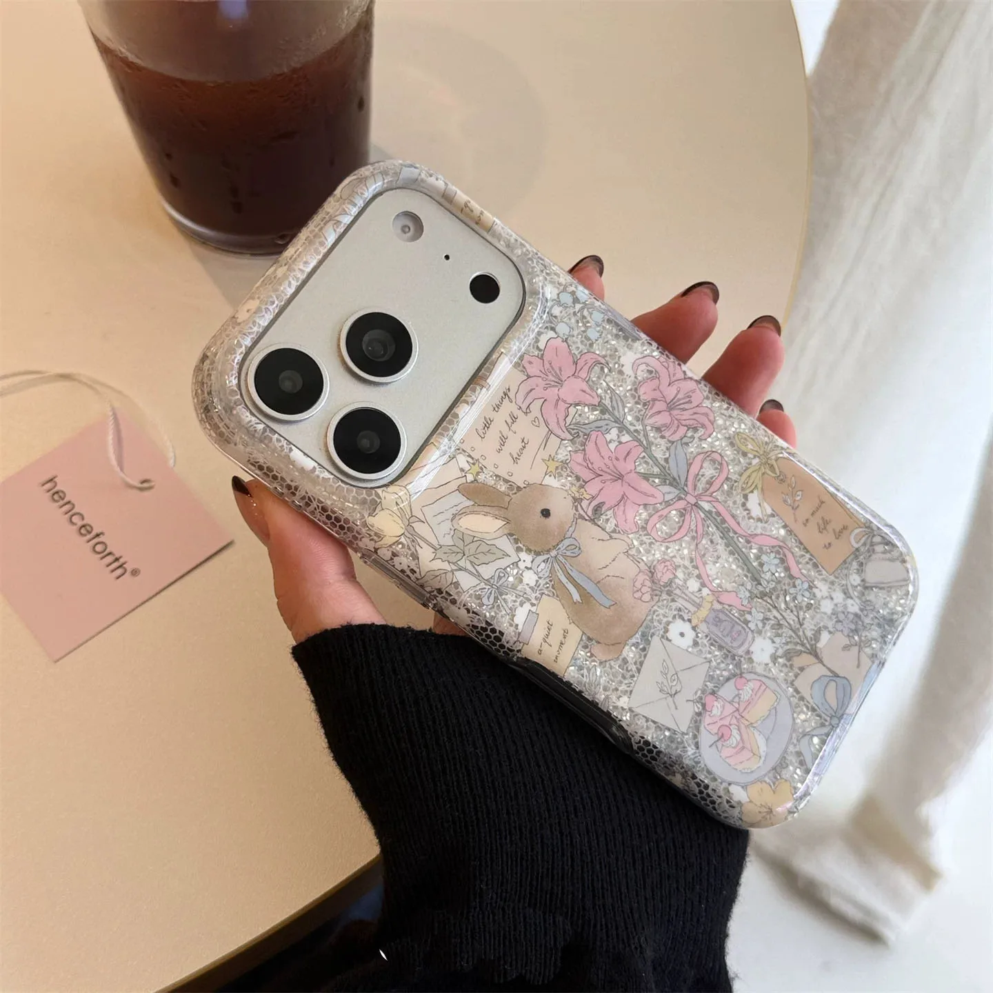 Korean INS Pink Lily Envelope Rabbit Cute Kawaii Phone Case For iPhone 18 17 16 15 14 13 12 11 Pro MINI Max Plus 17air Cover