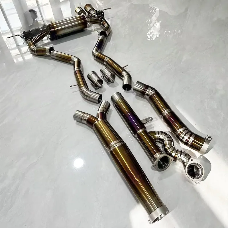 Suitable for G87 M2 automobile exhaust modification single tube mid-tail titanium alloy valve sports car sound wave