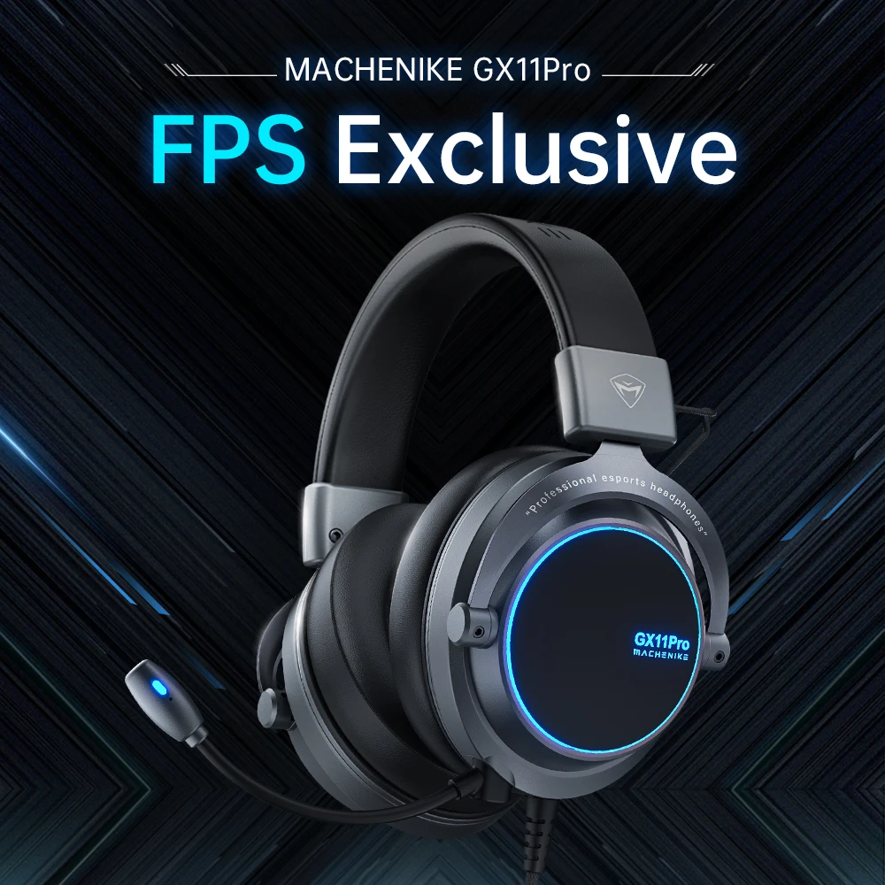 MACHENIKE GX11 Pro Wired Gaming Headset Hi-Fi 7.1 Surround Sound Gaming Headphone With Mic For PC PS
