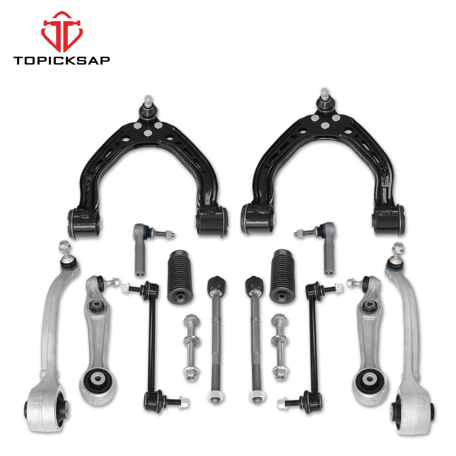 TOPICKSAP 14Pcs Control Arm Ball Joint Assembly Sway Bar Link for Tesla S 2014-2016 AWD 1043965-00-B 1043966-00-B 1041570-00-B