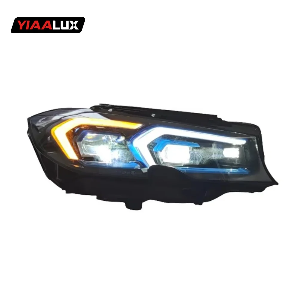 

Для BMW 3 серии G20 G21 G28 23-25, желто-белые лазерные фары, высокие и низкие противотуманные указатели поворота, переключатель передних фонарей DRL