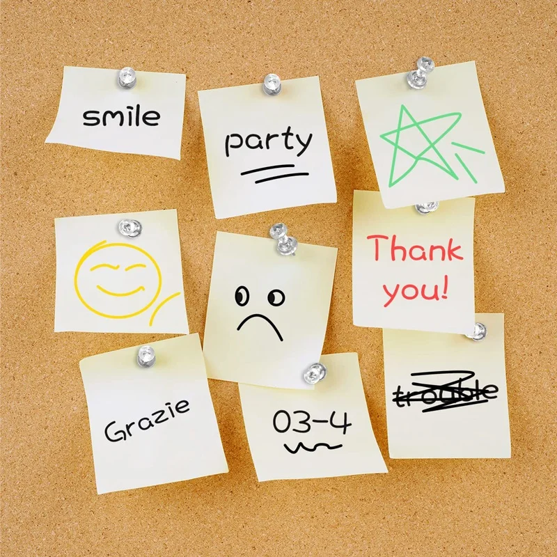 Push Pins Tacks 1000 Count In Reusable Box, Standard Clear Thumb Tacks Steel Point And Clear Plastic Head