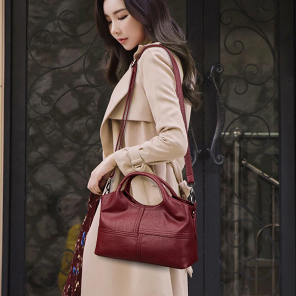 Genuine Brand Handbags Soft Leather High Quality Women Bag 2024 Small Casual Female Messenger Shoulder Bag Ladies Crossbody Bag