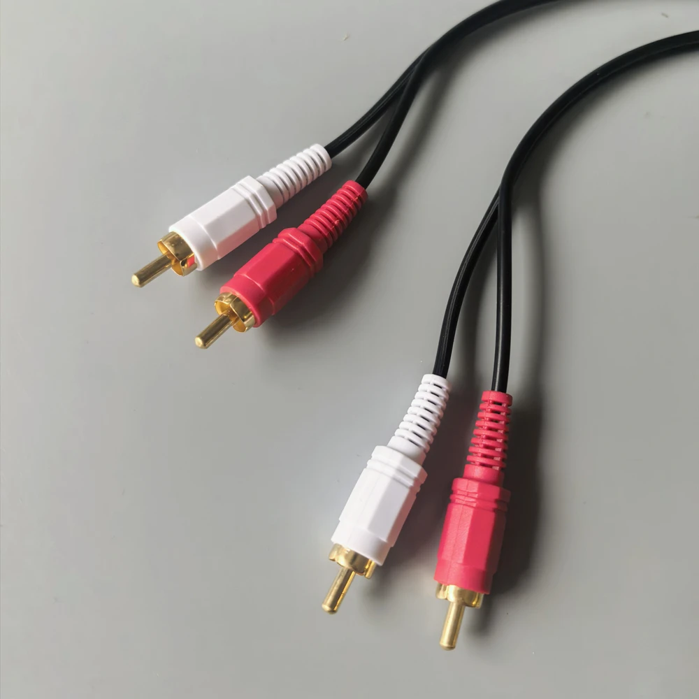 1.5/5/10/20 Meters 2RCA Male to 2 RCA Male Audio Video Cable RCA Audio Splitter Cable for DVD Sound TV Box Louder