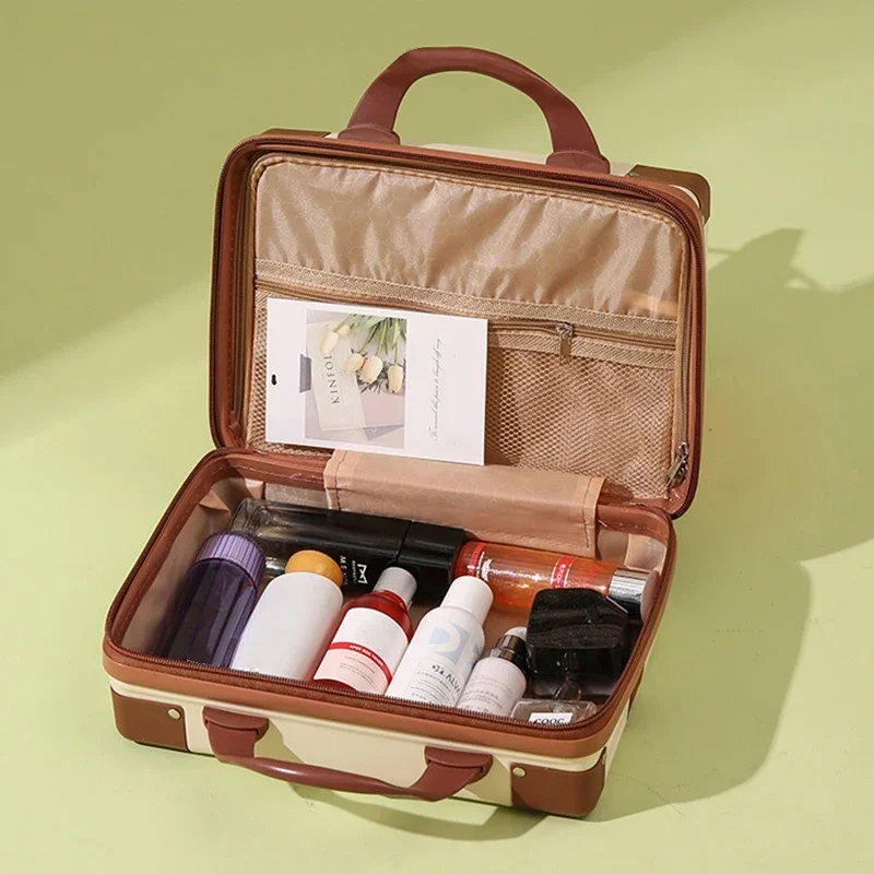 Sunorchid Handgepäck-Koffer Kosmetiktasche Kleiner Kabinen-Reisekoffer Mini-Tragetasche Aufbewahrungsbox Make-up-Koffer Gepäck für Frauen