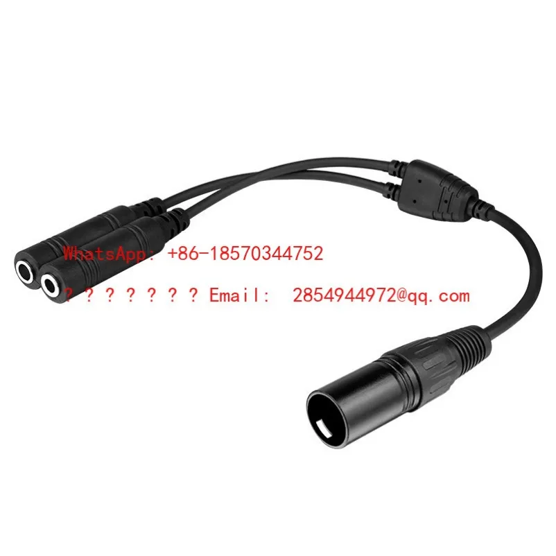 L     Pilot Headset Aviation Noise Cancelling Headset Dual Pin To Airbus Airbus XLR5 Pin Plug Conversion Cable