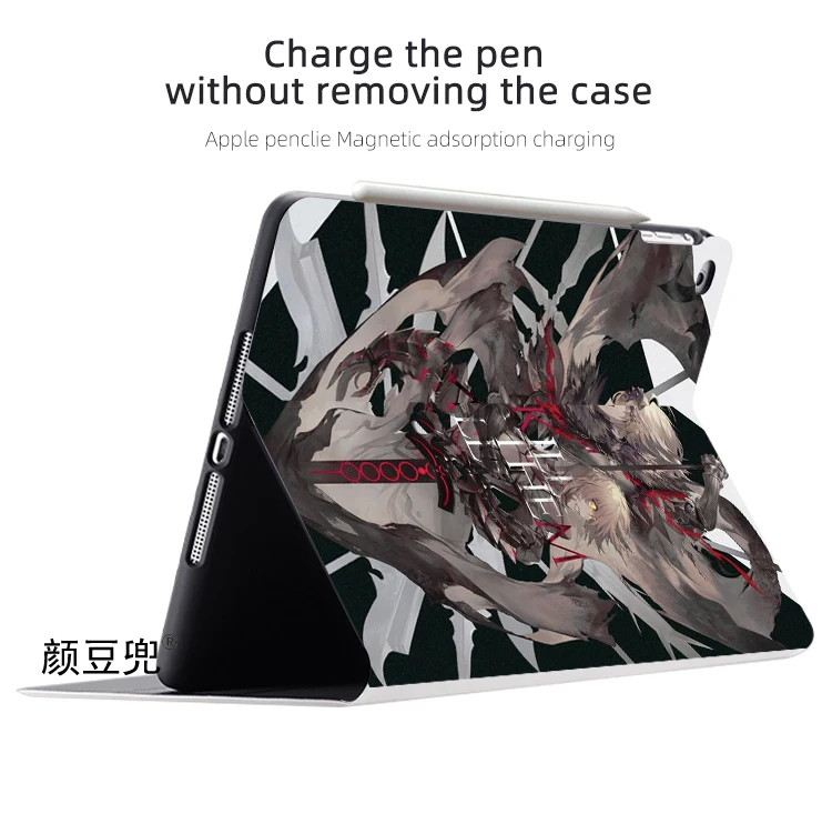 Saber Anime FATE ipad Case For iPad Air 4 5 10.9  Mini 5 6 for 2020 12.9in pro 11in IPad Air 1 2 9.7 Tablet With Pencil Holder