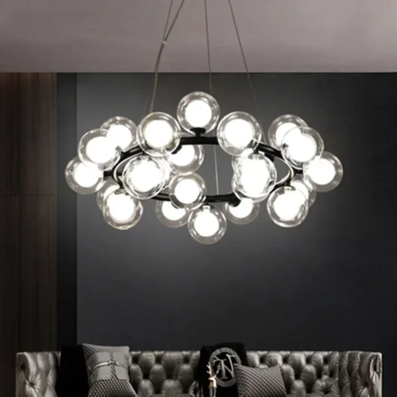 Imagem -05 - Iluminação Led Bubble Chandelier Lâmpada Pingente para Sala de Estar e Jantar g4 Luminária Não Plástica 110v220v 2024