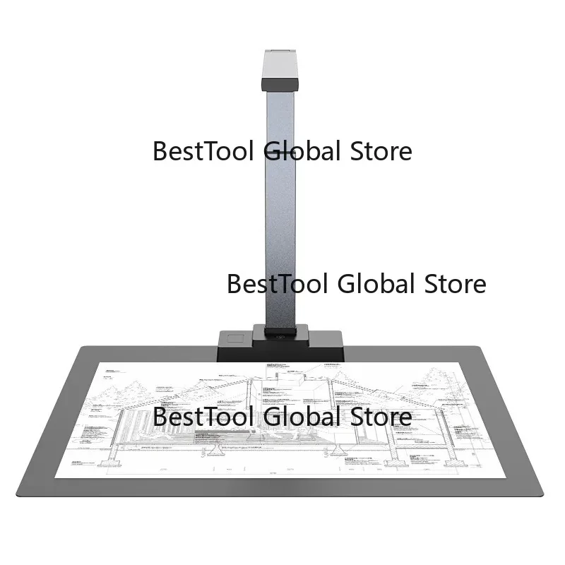 Scanner 18-megapixel A2/3/4 Large Format OCR Recognition Auto Focus Document Scanner 24 Color Bit High Definition For Office Use