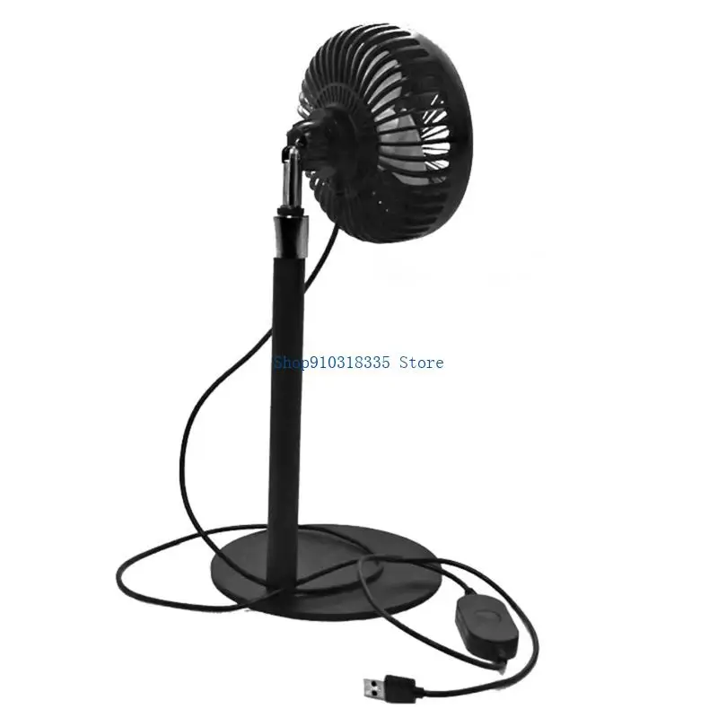 

Mini USB Power Desk Fan Adjustable Stand For Home Office Or Outdoor Use