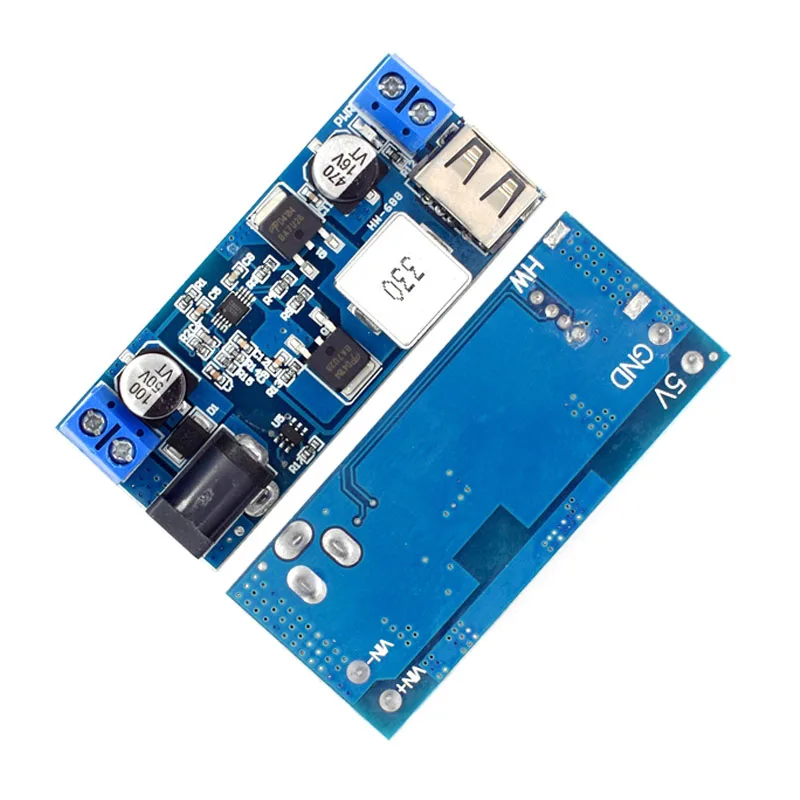 Fuente de alimentación reductora, convertidor Buck DC-DC de 9V-36V a 5V/5A, reemplaza LM2596S, USB ajustable, reductor, alta eficiencia, bajo calor