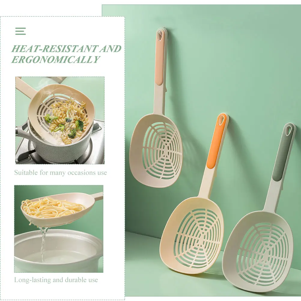 

Long H Strainer Spoon Kitchen Gadget Pasta Noodle Cooker PP Material Ergonomic Design Heat Resistant Comfortable