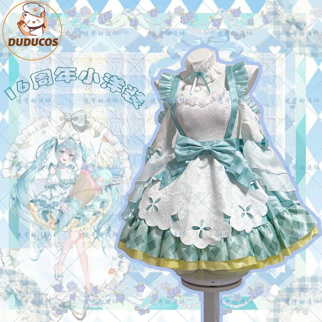 

IN STOCK DUDU-R Mikku Cosplay Costume Rakutenn Collabb Happy 16th Anniversary Birthday Cosplay Women Costume Dress Outfits