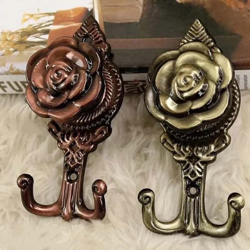 

2pcs! High Quality Retro Rose Design Door Wall Tassel Hooks Holder Hanger Curtain Accessories Home Decoration,Free Shipping.