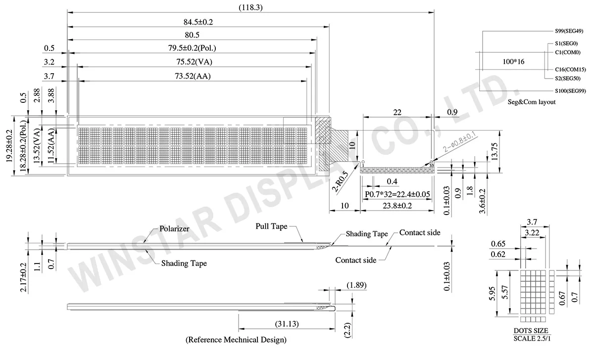 Winstar 6800 8080 SPI I2C SSD1311 WEO002002A 5V 2002 أصفر أبيض 202 LCD 20x2 عرض شخصية COG OLED