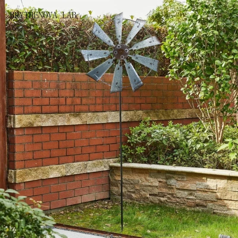 wrought-iron-metal-windmill-outdoor-spinners-outdoor-decor-mills-wind-metal-garden-pinwheels-garden-stake