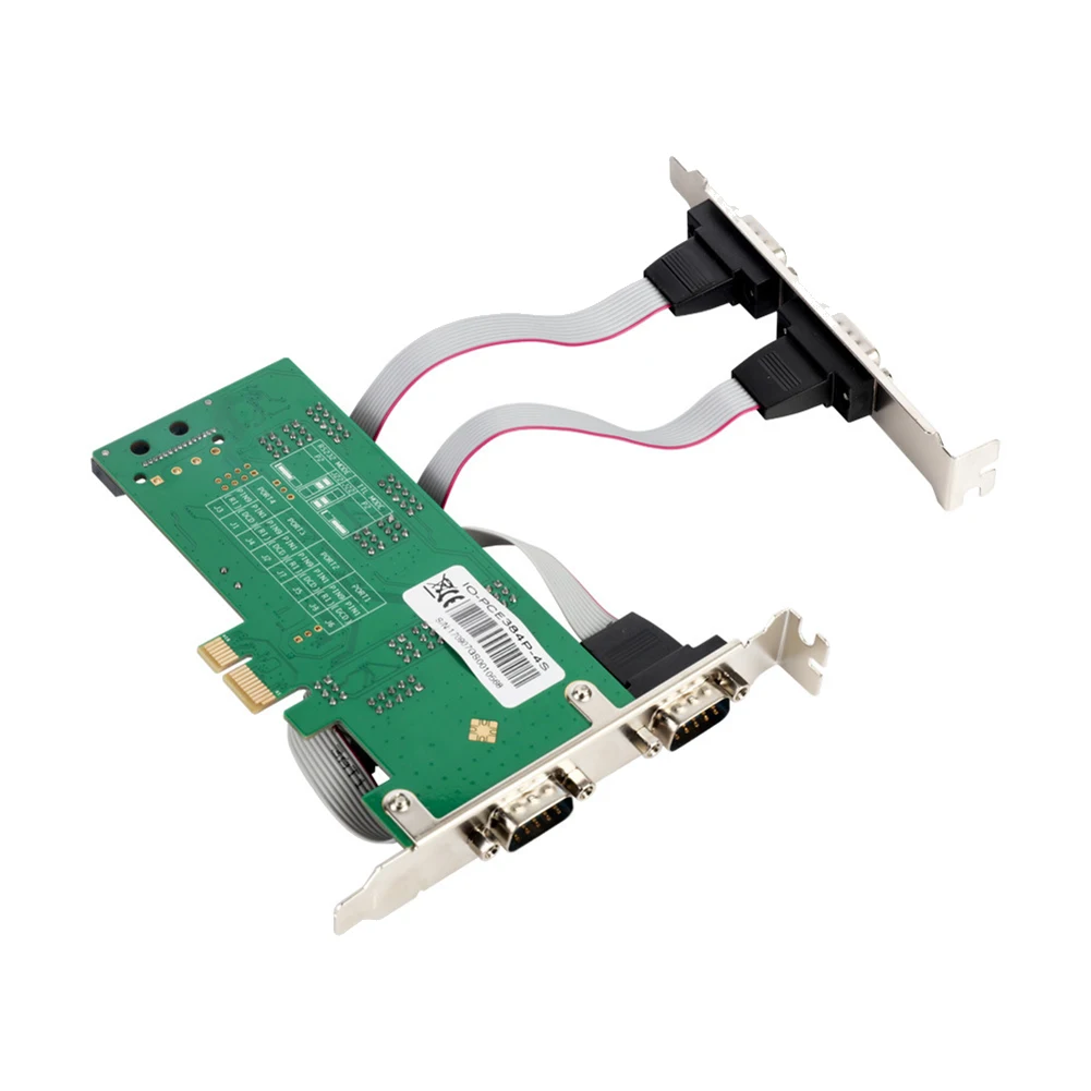 Placa pcie para 4 portas seriais, porta com de grau industrial, sinal rs232, 1 pino/9 pinos, fonte de alimentação db9 pinos wch384 chipset