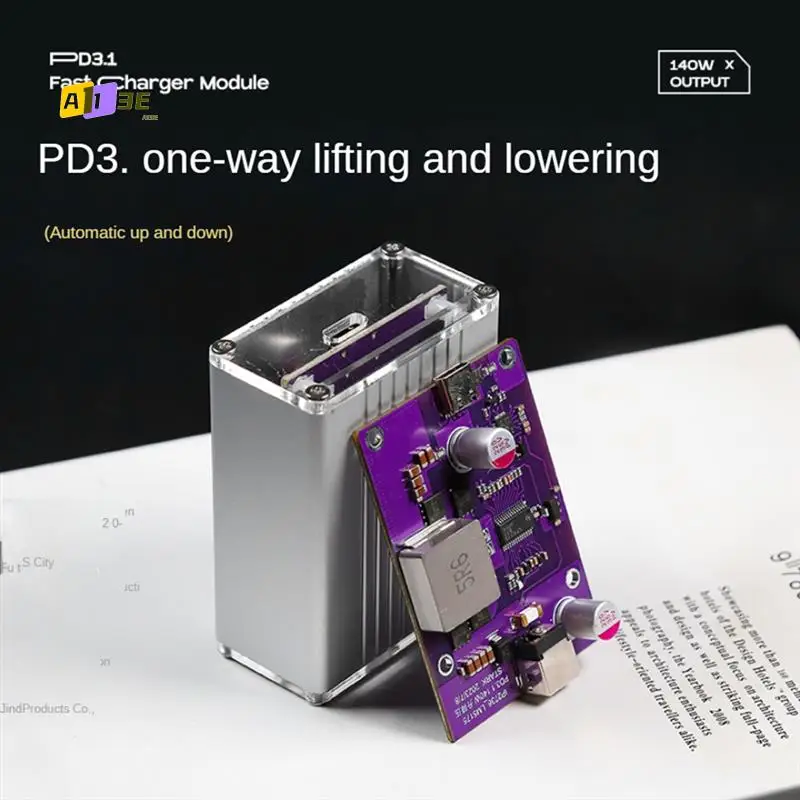 

A13E-140W Fast Charging Desktop Charger 12-32V Buck-Boost DC5.5X2.5Mm To PD3.1 Conversion Module Type-C Output High Power