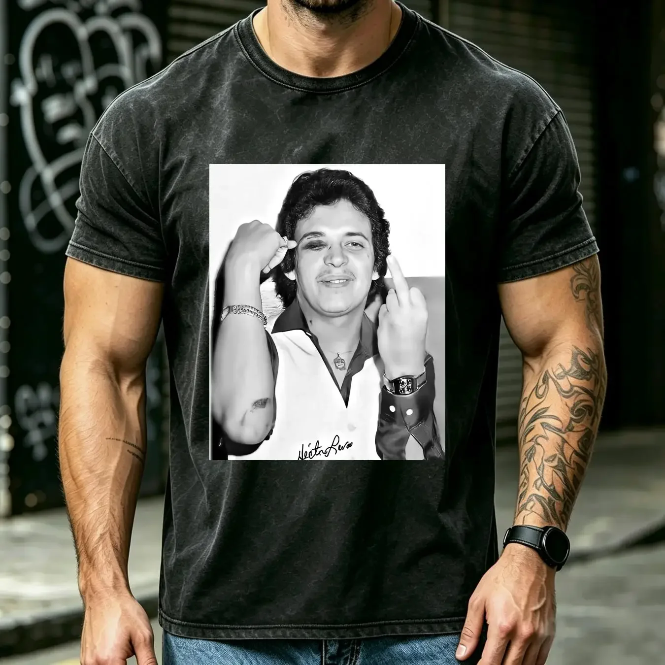 washed T Shirt Hector Lavoe Limited Edition best summer gift mom fan long or short sleeves vintage Washed fashion Casual