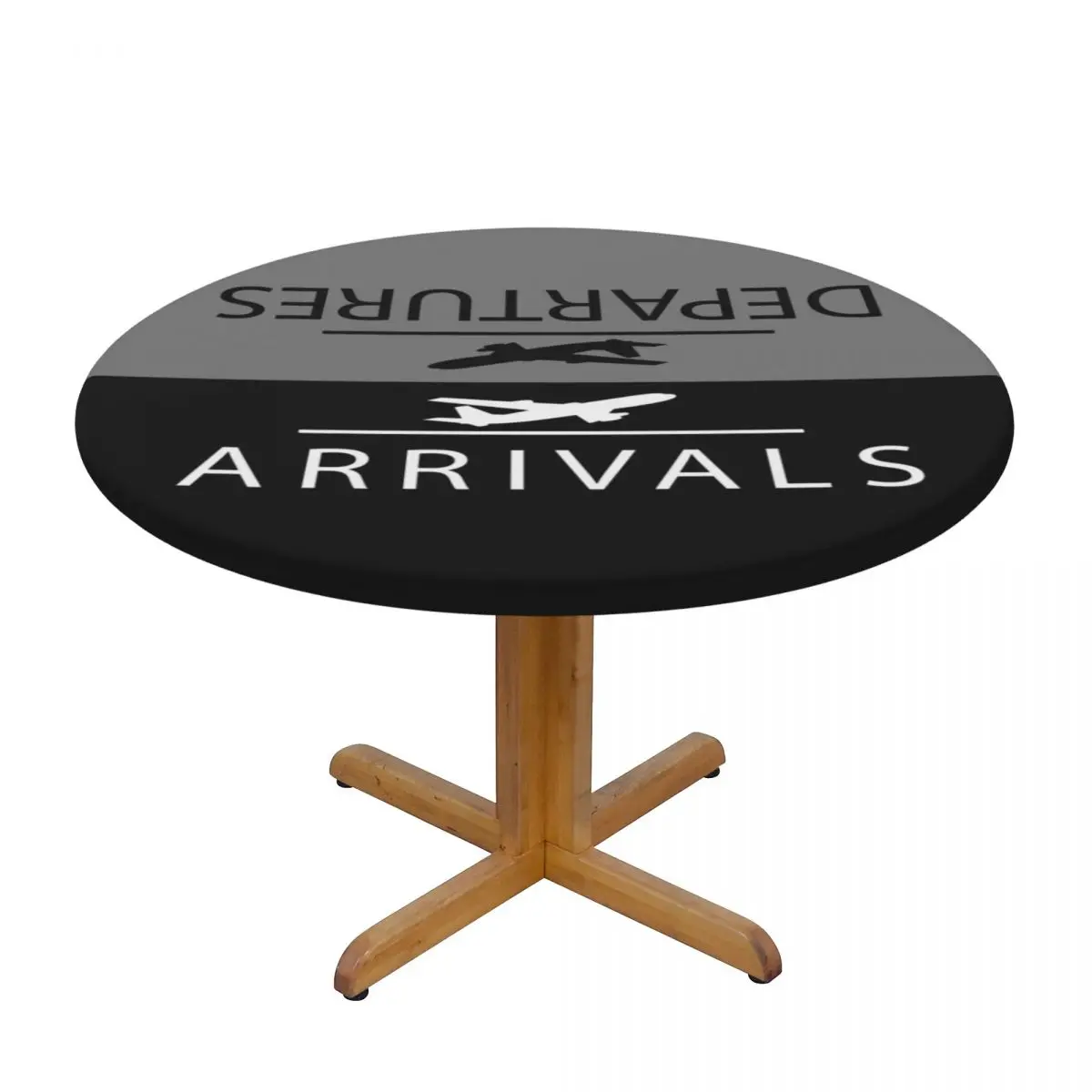 Waterproof Aviation Arrivals And Departures Table Cover Elastic Airplane Airport Table Cloth Backed Edge Tablecloth for Picnic