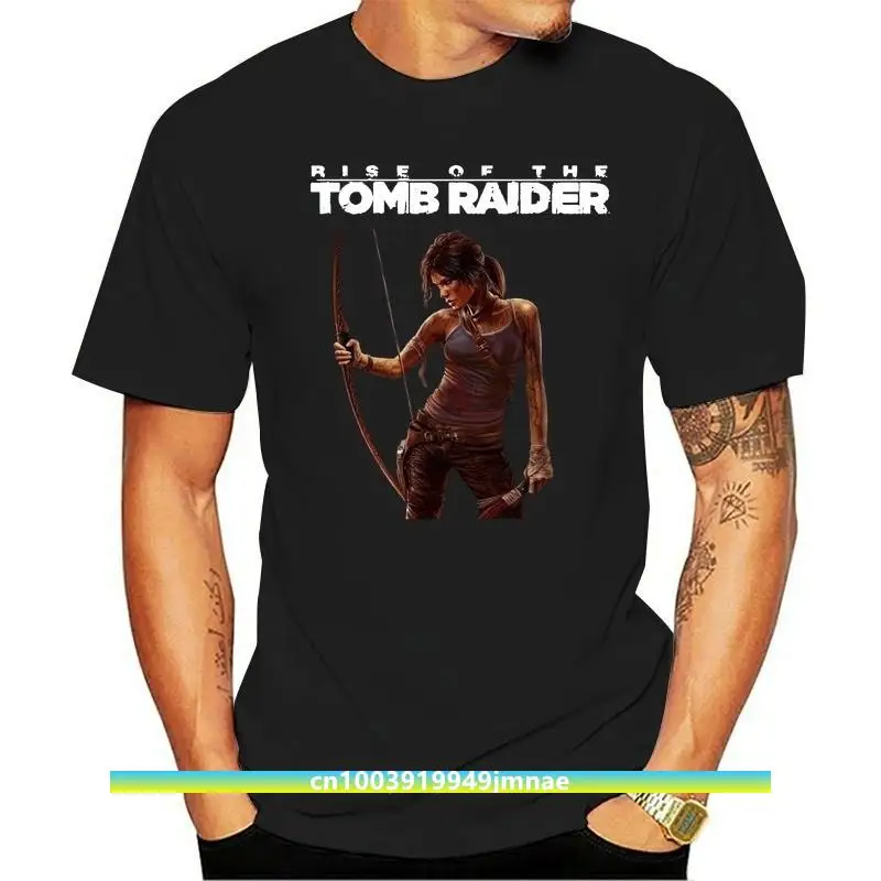 

Funny Men t shirt white t-shirt tshirts Black tee Women's Rise Of The Tomb Raider Lara Croft T Shirt Graphic Black