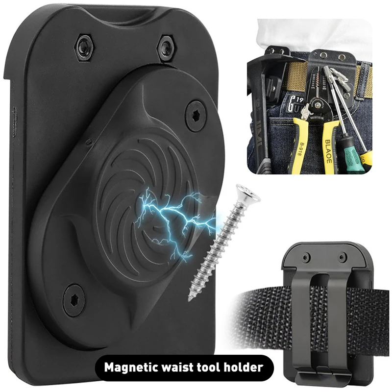 

Magnetic Tool Holder - Strong Clip-On Belt Magnet Holster for Screws, Nails, Hammer, Sockets, Pliers, Screw Driver, Trowel
