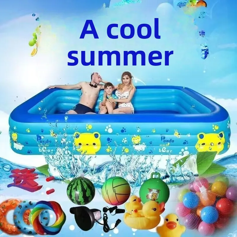 Kids Inflatable Pool Baby Bath Tub Convertible Portable Play Pool Outdoor Water Yard Fun Safe Family Use Outdoor Water Play Pool