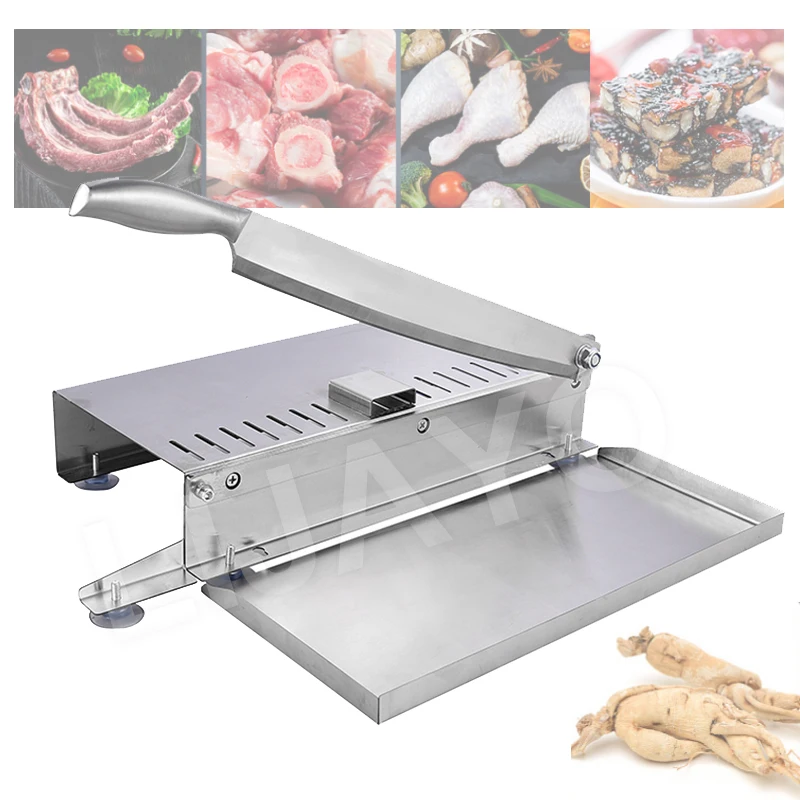 LIJAYO Manual Ejiao Slicing Machine Easy to Clean Pork Frozen Poultry and Big Stick Bone Guillotine