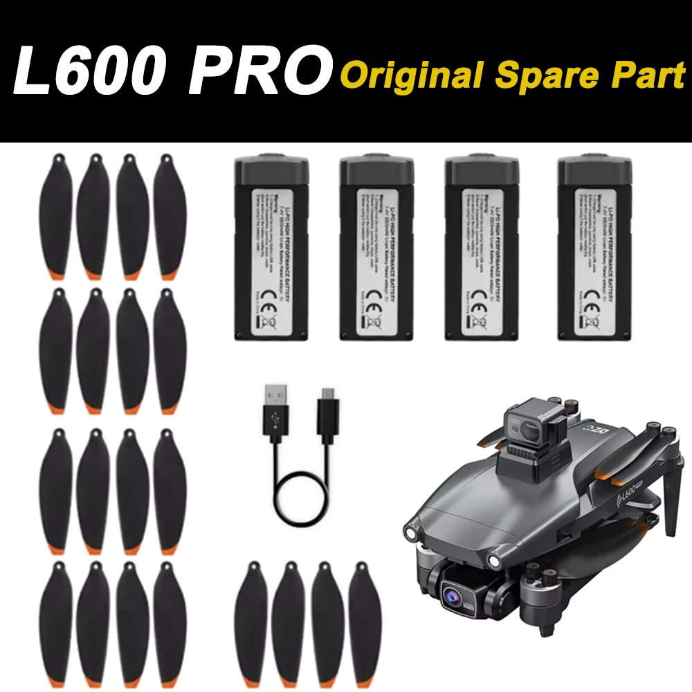 L600 Pro Max GPS Drone Original Spare Part L600 PRO Battery / USB Charger / Propeller Blade Male Maple Leaf Wing Rotor Accessory