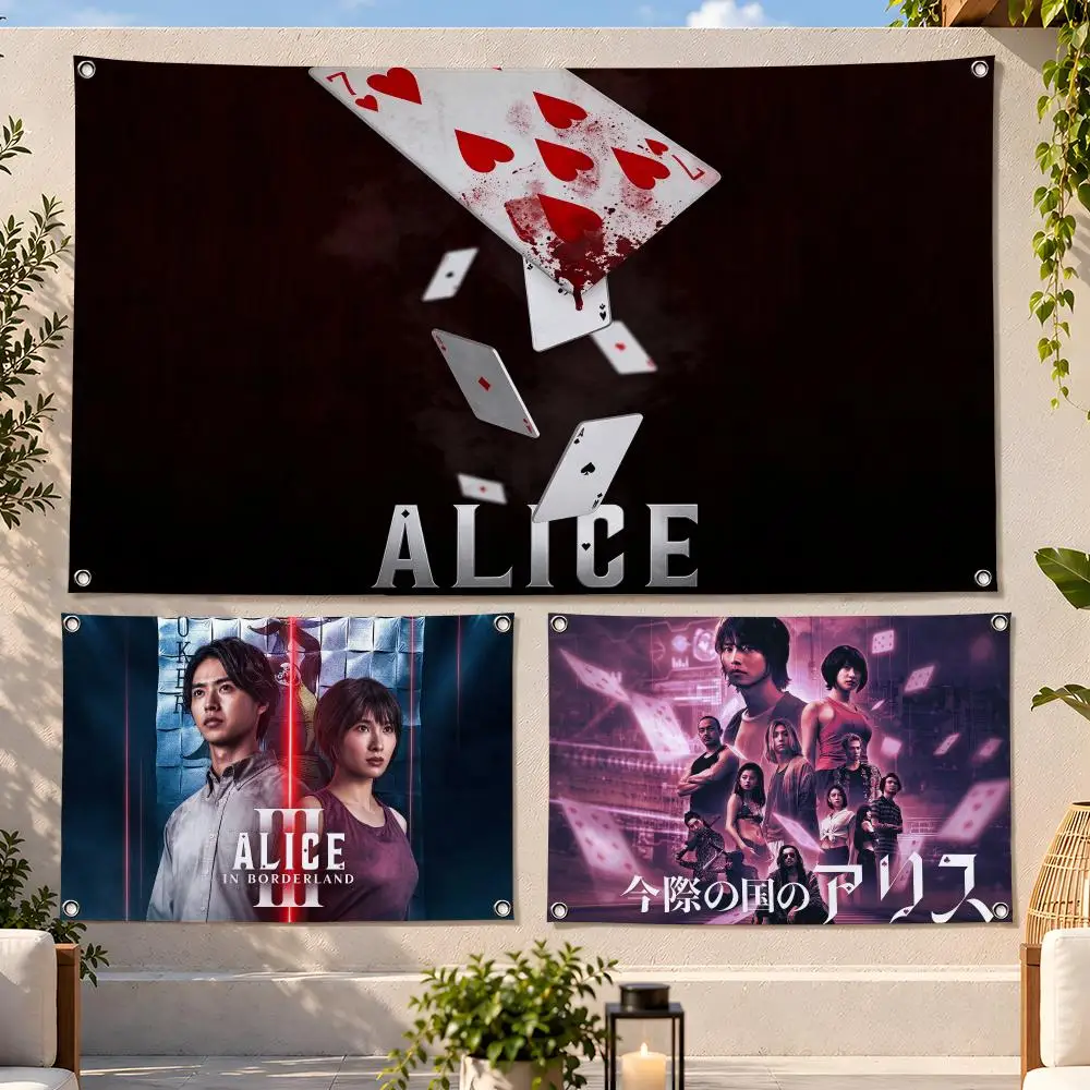 Series Thriller Alice in Borderland Flags Fan Flag Banner Wall Hanging Outdoor Yard Camping Dorm Garage Party Home Decor Gift