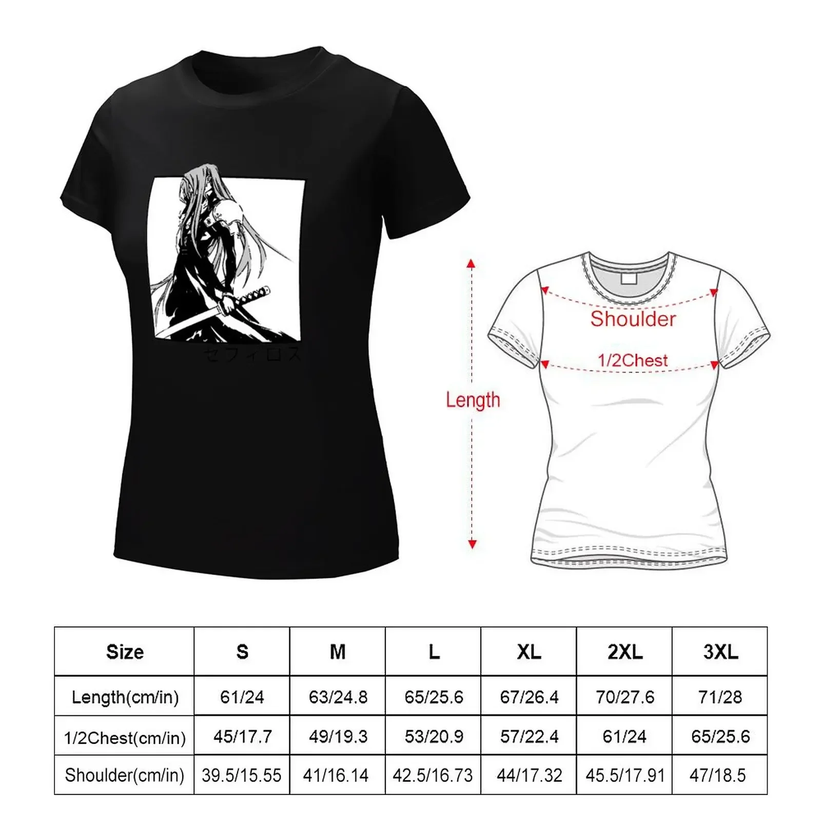 sephiroth ffvii T-Shirt tees cute clothes Women's summer blouses 2024