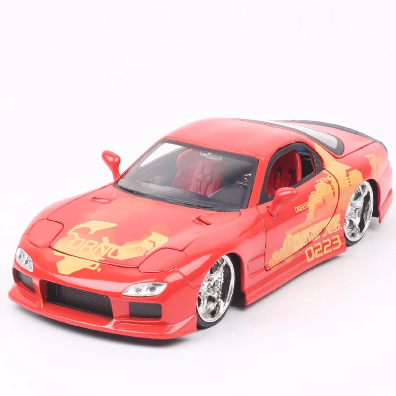 

Jada 1:24 1993 The Mazda RX-7 FD Scales Classic Sports Diecasts & Toy Vehicles RX7 Race Car Model Metal Miniature Children Gift